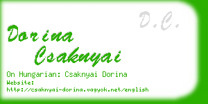dorina csaknyai business card